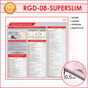 Стенд «Средства медицинской защиты» (RGD-08-SUPERSLIM)