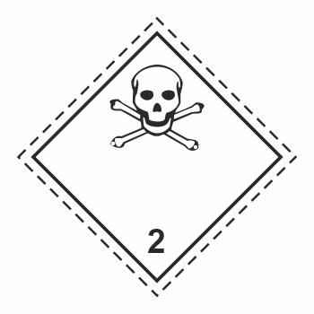 Знак перевозки опасных грузов «Класс 2.3. Токсичные газы»