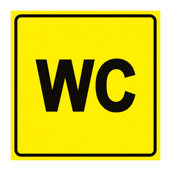 Визуальная пиктограмма «Туалет, WC», ДС57 (пленка, 200х200 мм)