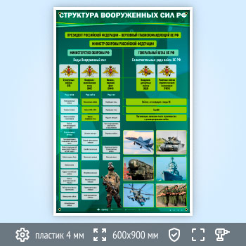 Стенд «Структура Вооружённых Сил РФ» (VU-08)